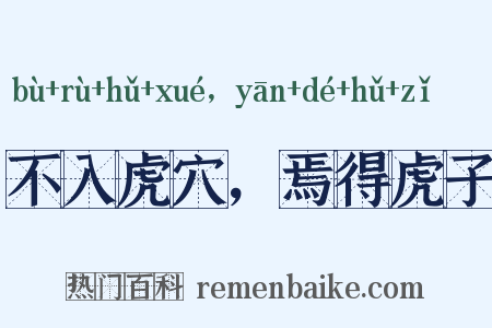 不入虎穴，焉得虎子是什么意思的图片